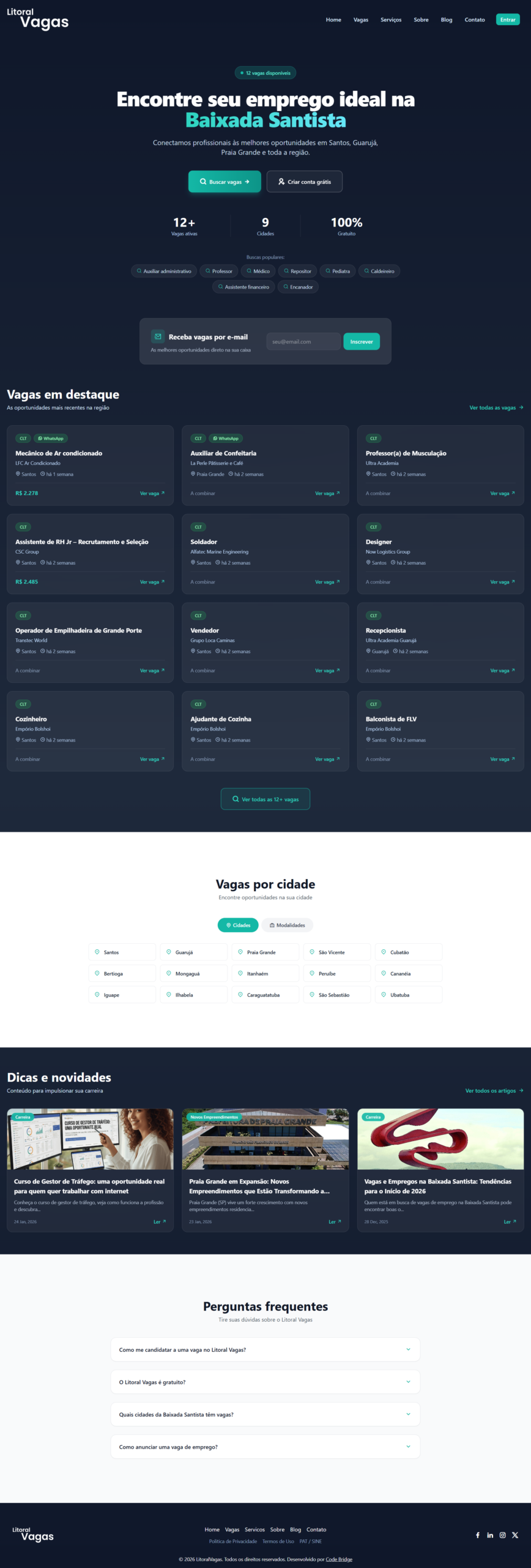 Screenshot do site CorreIA